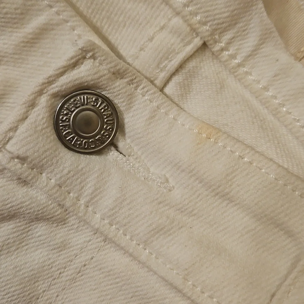 Levi's 711 Skinny White Jeans Size 33 - Picture 7 of 8
